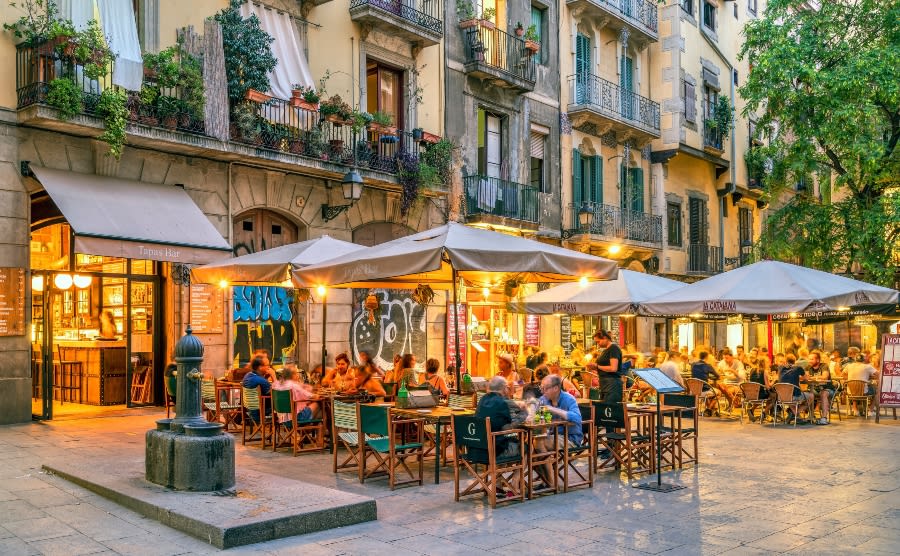 Outdoor restaurant in Barcelona
