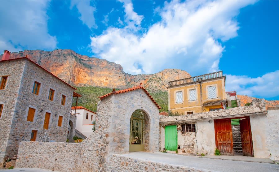 Old house in Leonidio town, Greece