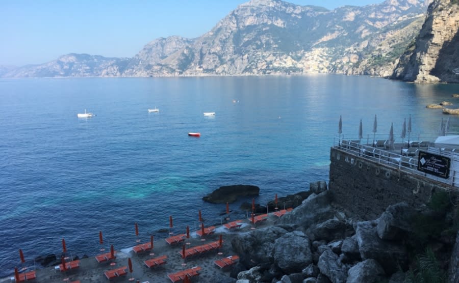 View of Positana from a home in Praiano