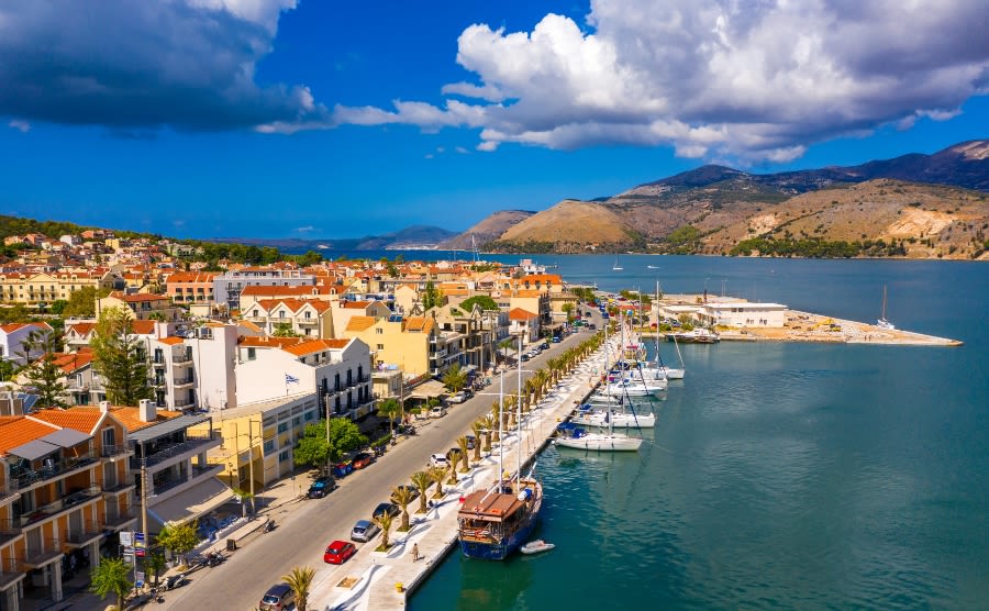 Aerial view of Argostoli, Kefalonia