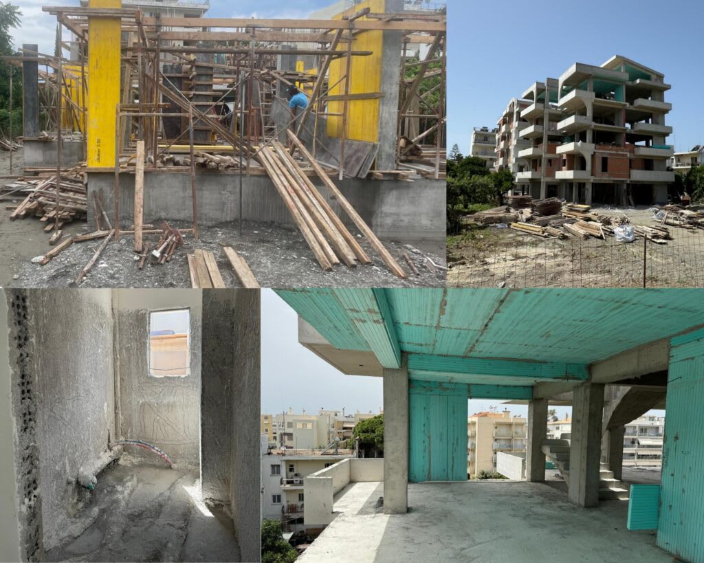 A home in Greece under construction